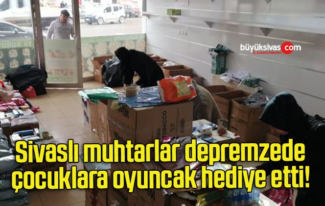 Sivaslı muhtarlar depremzede çocuklara oyuncak hediye etti! 