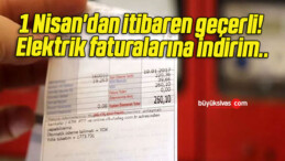 1 Nisan’dan itibaren geçerli! Elektrik faturalarına indirim..