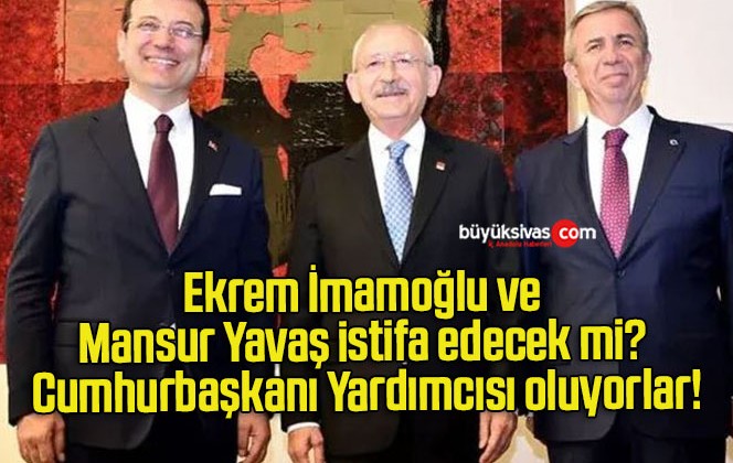 Ekrem İmamoğlu ve Mansur Yavaş istifa edecek mi? Cumhurbaşkanı Yardımcısı oluyorlar!