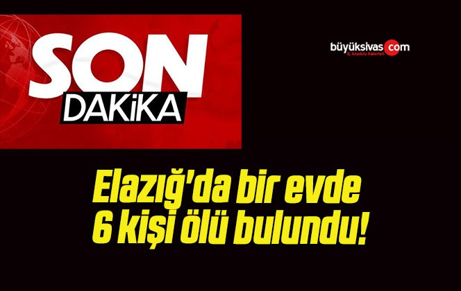 Elazığ’da bir evde 6 kişi ölü bulundu!