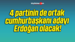 4 partinin de ortak cumhurbaşkanı adayı Erdoğan olacak!