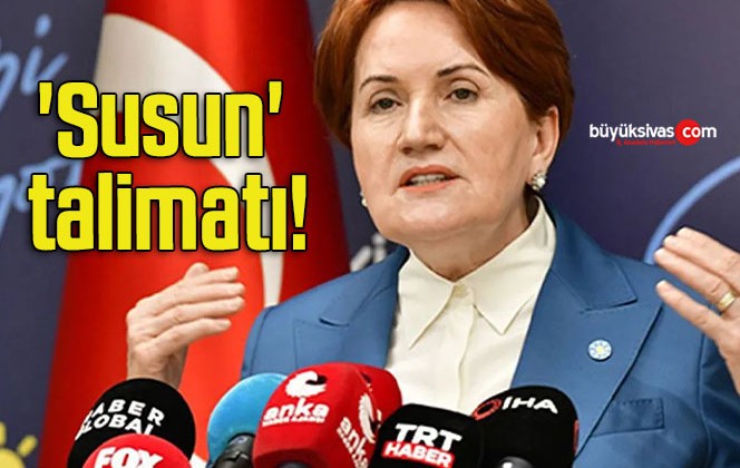 ‘Susun’ talimatı!