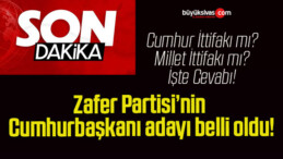 Zafer Partisi’nin Cumhurbaşkanı adayı belli oldu!