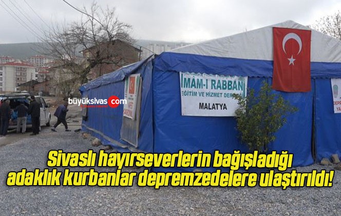 Sivaslı hayırseverlerin bağışladığı adaklık kurbanlar depremzedelere ulaştırıldı! 