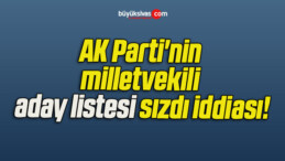 AK Parti’nin milletvekili aday listesi sızdı iddiası!