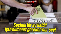 Seçime bir ay kaldı! İşte bilmeniz gereken her şey!