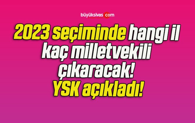 2023 seçiminde hangi il kaç milletvekili çıkaracak! YSK açıkladı!