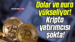 Dolar ve euro yükseliyor! Kripto yatırımcısı şokta!