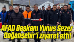 AFAD Başkanı Yunus Sezer ve Kars Valisi Türker Öksüz Doğanşehir’i ziyaret etti!