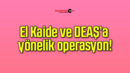 El Kaide ve DEAŞ’a yönelik operasyon!