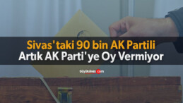 Sivas’taki 90 bin AK Partili, Artık AK Parti’ye Oy Vermiyor