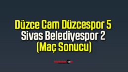 Düzce Cam Düzcespor 5 Sivas Belediyespor 2 (Maç Sonucu)