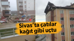 Sivas Şeyhşamil Mahallesi / İşhan Toki evlerinde rüzgar çatıları uçurdu