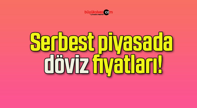 Serbest piyasada döviz fiyatları!