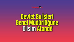 Devlet Su İşleri Genel Müdürlüğüne O İsim Atandı!