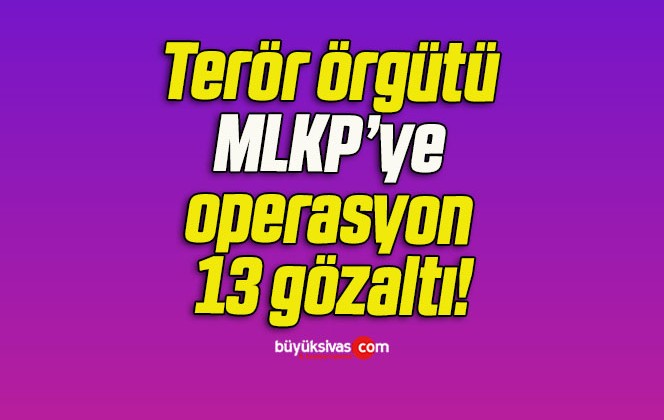 Terör örgütü MLKP’ye operasyon 13 gözaltı!