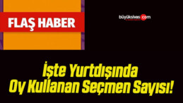 İşte Yurtdışında Oy Kullanan Seçmen Sayısı!