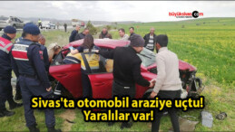 Sivas’ta otomobil araziye uçtu! Yaralılar var!