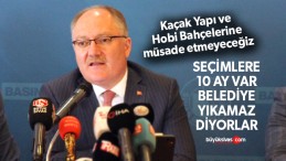 Başkan Bilgin “Kaçak yapı ve hobi bahçelerine kesinlikle izin vermeyeceğiz”