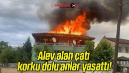 Alev alan çatı korku dolu anlar yaşattı!