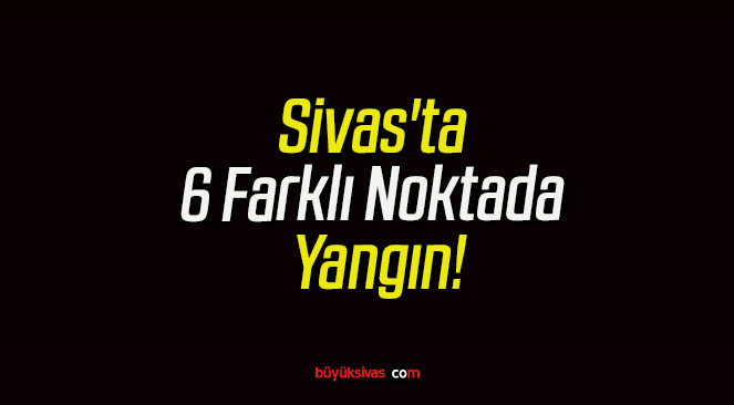 Sivas’ta 6 Farklı Noktada Yangın!