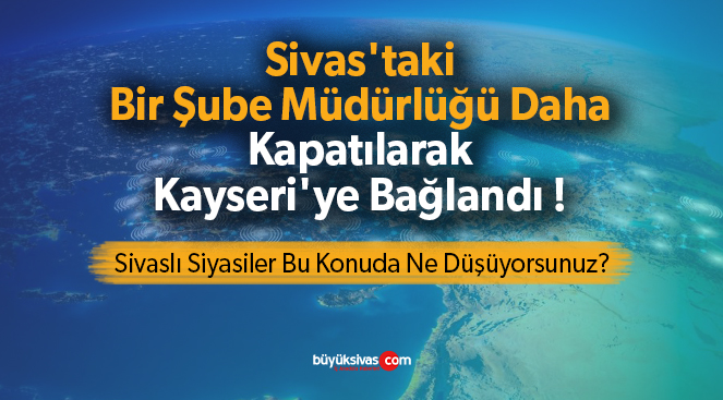 Sivas'taki BİK Şube Müdürlüğü Kapatılarak Kayseri'ye Bağlandı !Büyük ...