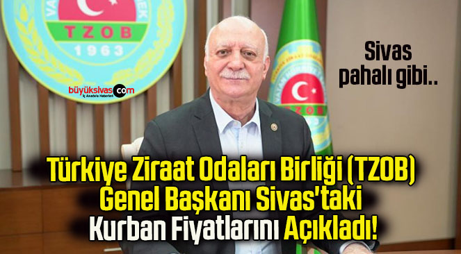 Türkiye Ziraat Odaları Birliği (TZOB) Genel Başkanı Sivas’taki Kurban Fiyatlarını Açıkladı!