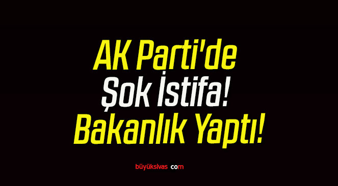 AK Parti’de Şok İstifa! Bakanlık Yaptı!