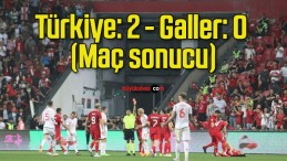 Türkiye: 2 – Galler: 0 (Maç sonucu)