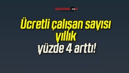 Ücretli çalışan sayısı yıllık yüzde 4 arttı!