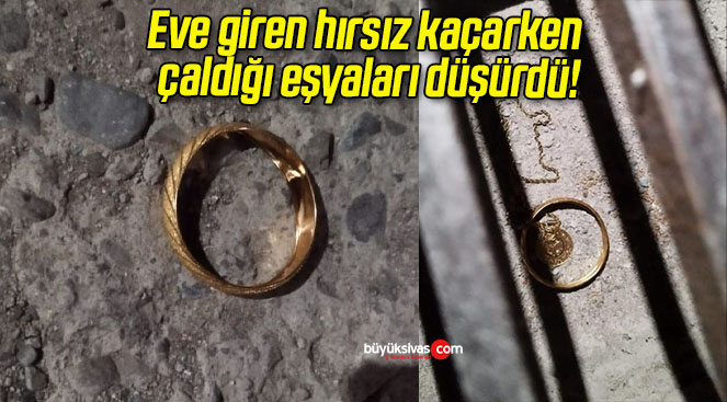 Eve giren hırsız kaçarken çaldığı eşyaları düşürdü!