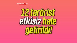 12 terörist etkisiz hale getirildi!