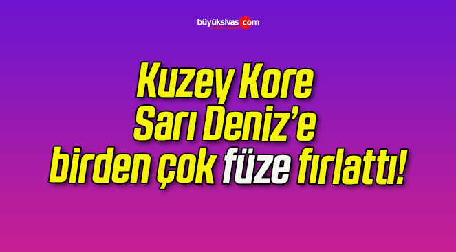 Kuzey Kore Sarı Deniz’e birden çok füze fırlattı!