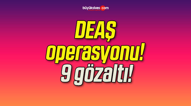 DEAŞ operasyonu! 9 gözaltı!