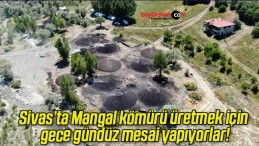 Mangal kömürü üretmek için gece gündüz mesai yapıyorlar!