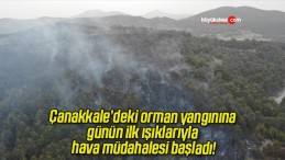 Çanakkale’deki orman yangınına günün ilk ışıklarıyla hava müdahalesi başladı!