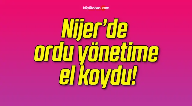 Nijer’de ordu yönetime el koydu!