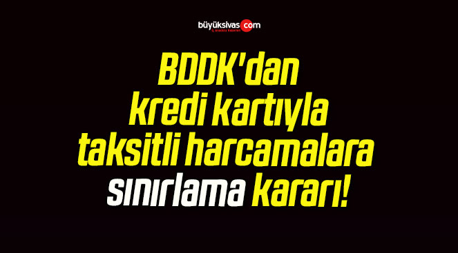 BDDK’dan kredi kartıyla taksitli harcamalara sınırlama kararı!