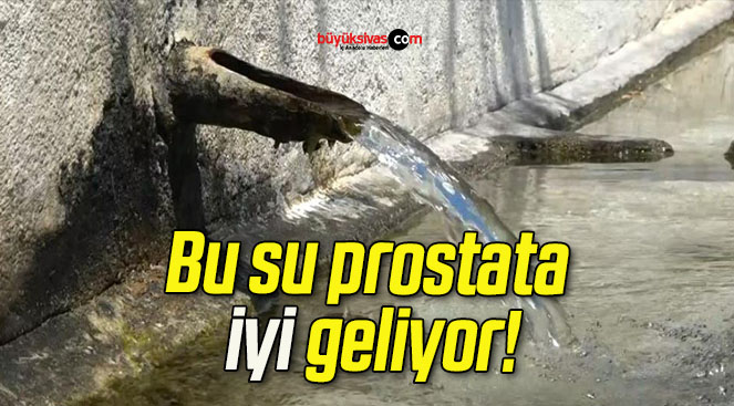 Bu su prostata iyi geliyor!