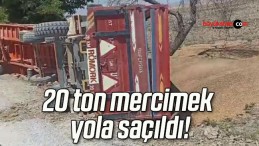 20 ton mercimek yola saçıldı!