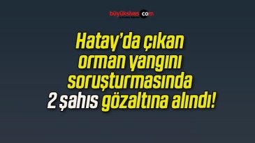 Hatay’da çıkan orman yangını soruşturmasında 2 şahıs gözaltına alındı!