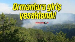 Ormanlara giriş yasaklandı!