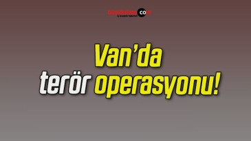 Van’da terör operasyonu!