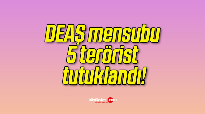 DEAŞ mensubu 5 terörist tutuklandı!