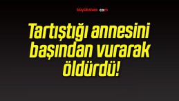 Tartıştığı annesini başından vurarak öldürdü!