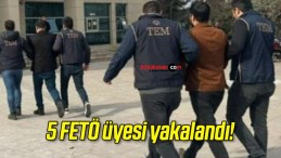 5 FETÖ üyesi yakalandı!