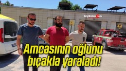 Amcasının oğlunu bıçakla yaraladı!