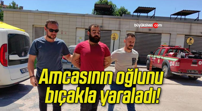 Amcasının oğlunu bıçakla yaraladı!