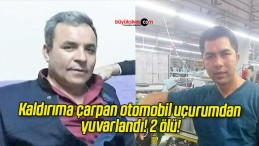 Kaldırıma çarpan otomobil uçurumdan yuvarlandı! 2 ölü!