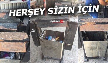 Sivas Belediyesi yıpranan, kırılan kent mobilyalarını yenileriyle değiştiriyor